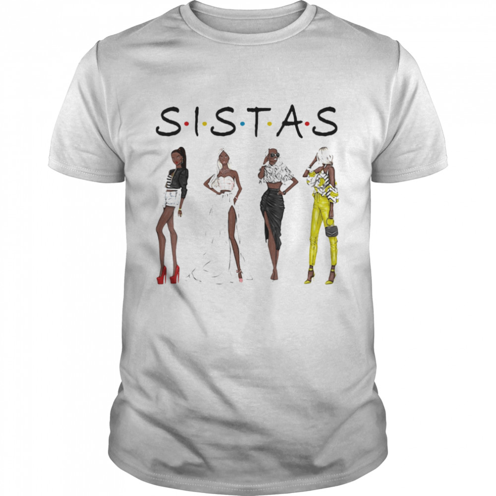 Black SISTAS Queen Afro Women African American Pride Girls  Classic Men's T-shirt