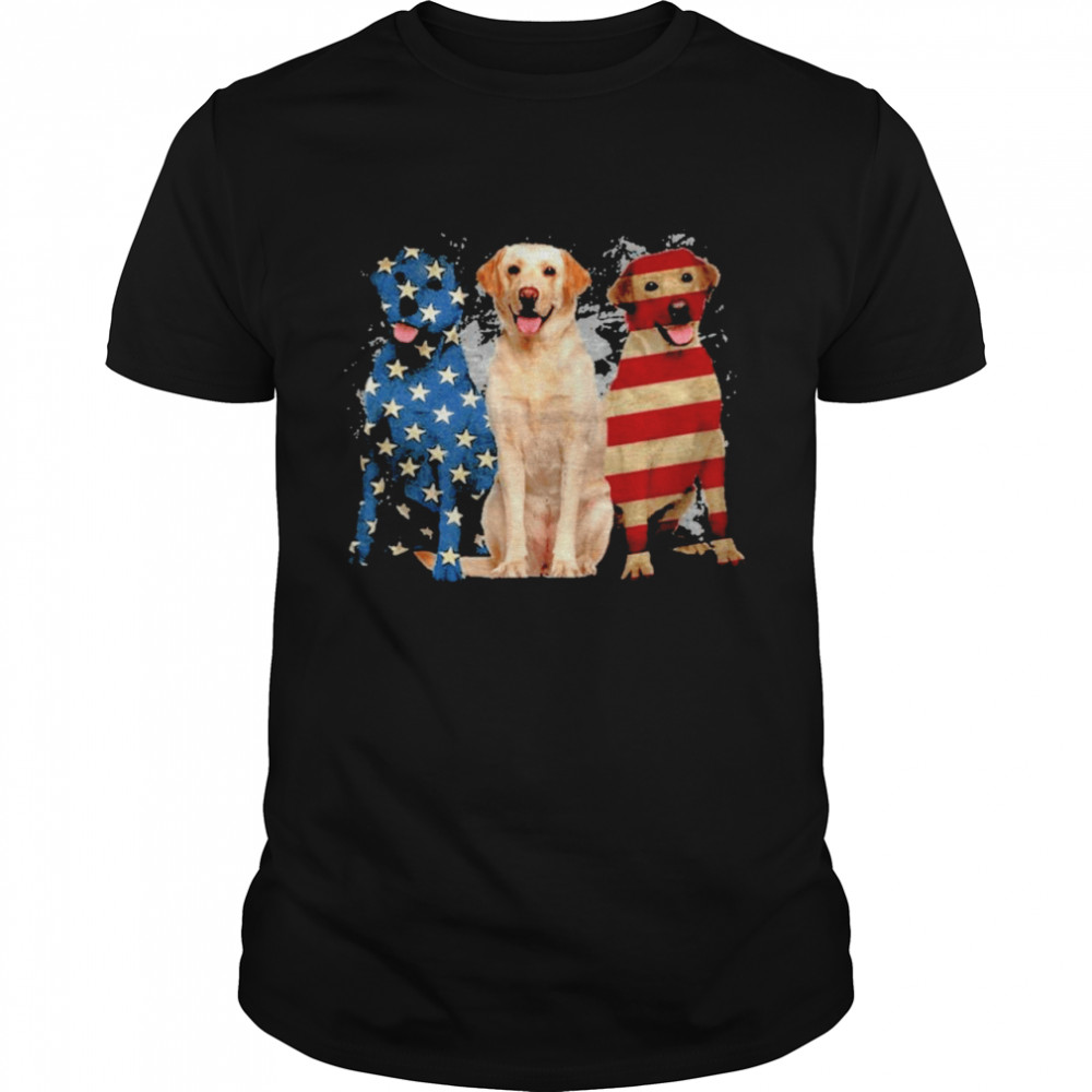 Labrador American flag shirt