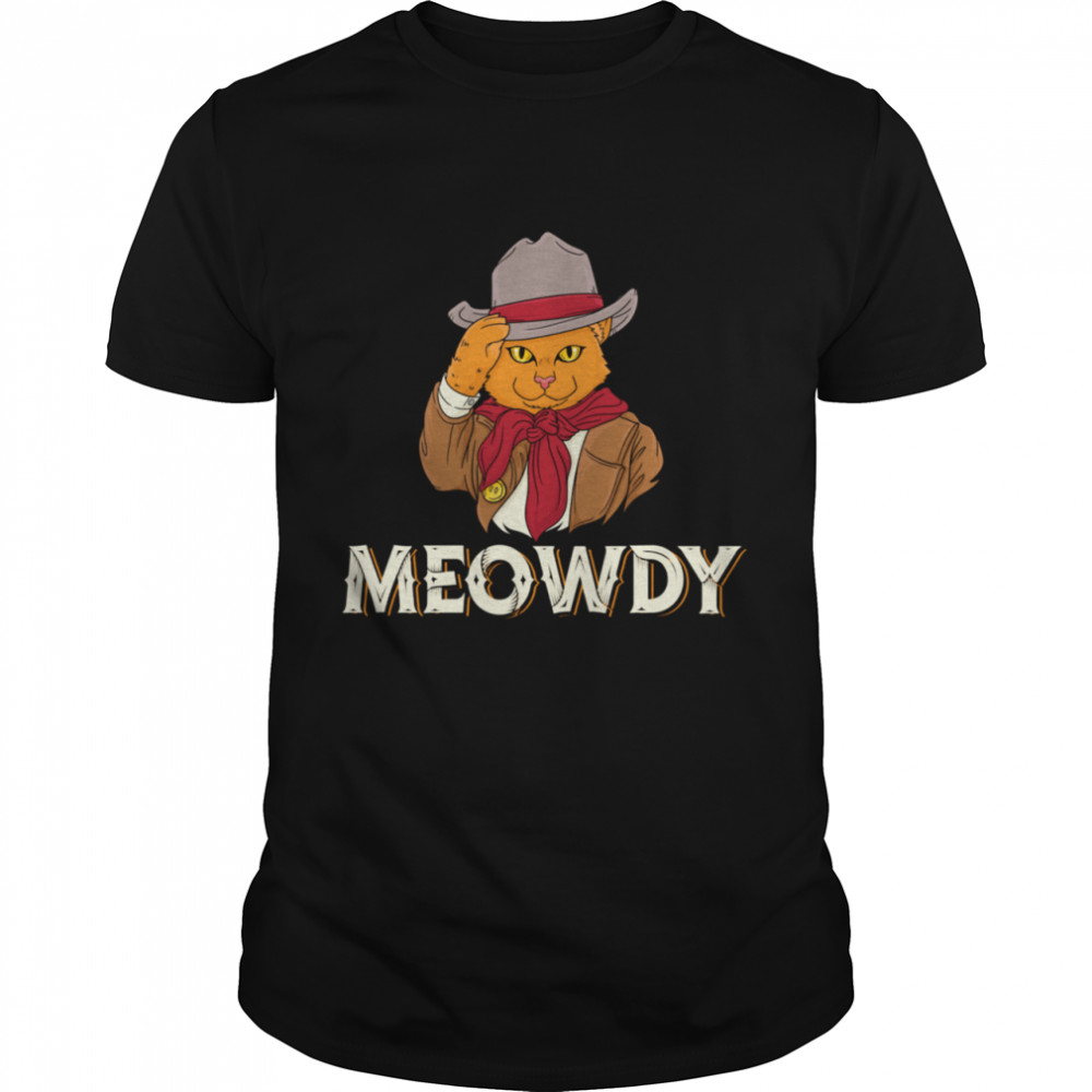 Meowdy Cats Cowboy Howdy Western  Classic Men's T-shirt