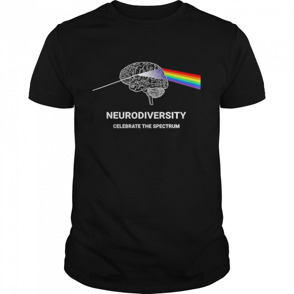 Neurodiversity Autism Spectrum ASD ADHD Rainbow Brain shirt