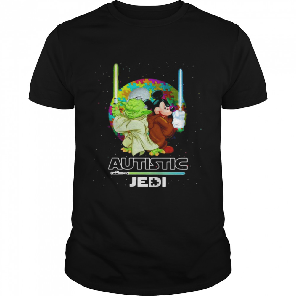 Autistic Jedi Yoda And Mickey Mouse Shirt