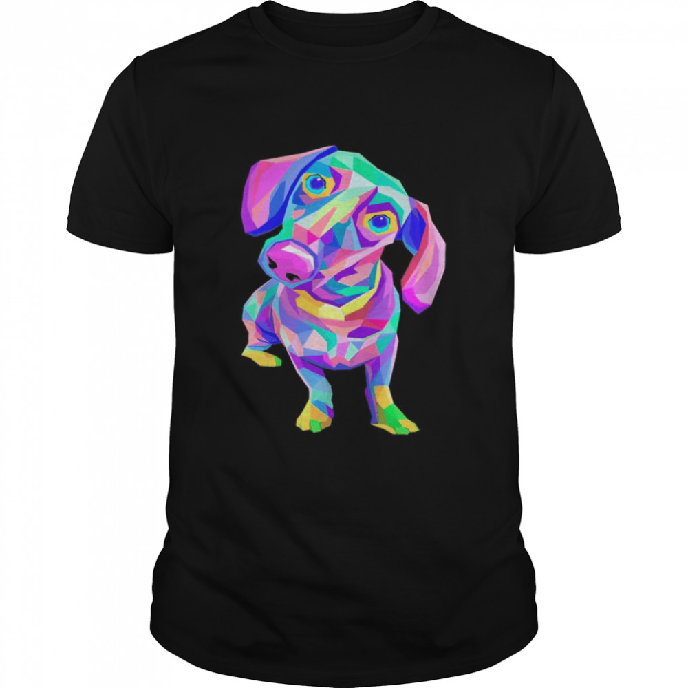 Dachshund Dog Art Colorful shirt