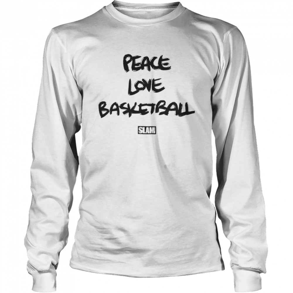 Peace Love Basketball Slam shirt Long Sleeved T-shirt