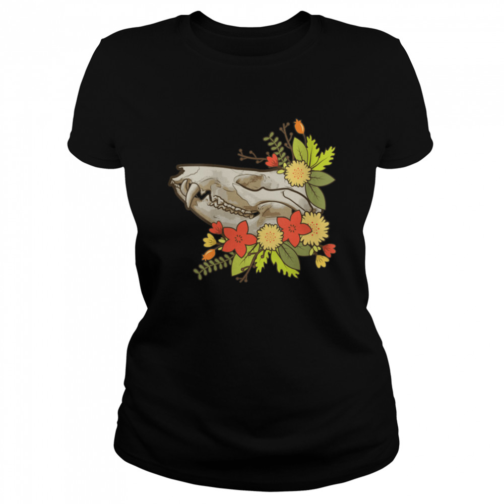 Possum Skull Flower Hippy Opposum Street Cat Classic Women's T-shirt