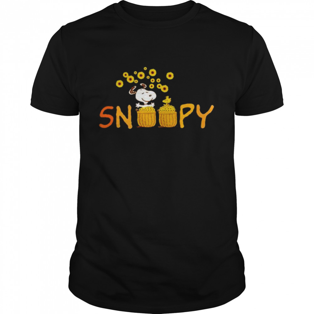 Snoopy Vs Woodstock Sunflowers Shirt