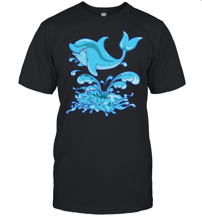 Cartoon Dolphins Dolphin Porpoise Ocean Animals  Classic Men's T-shirt