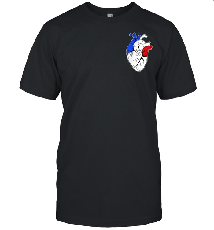 France Anatomical Heart Soccer Game Flag Pride shirt Classic Men's T-shirt