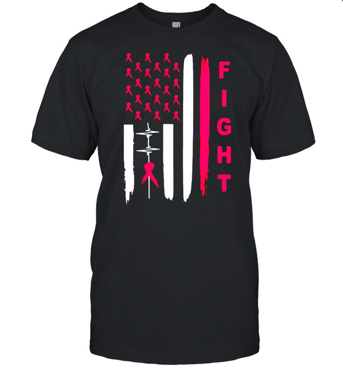 Heartbeat Fight Breast Cancer shirt