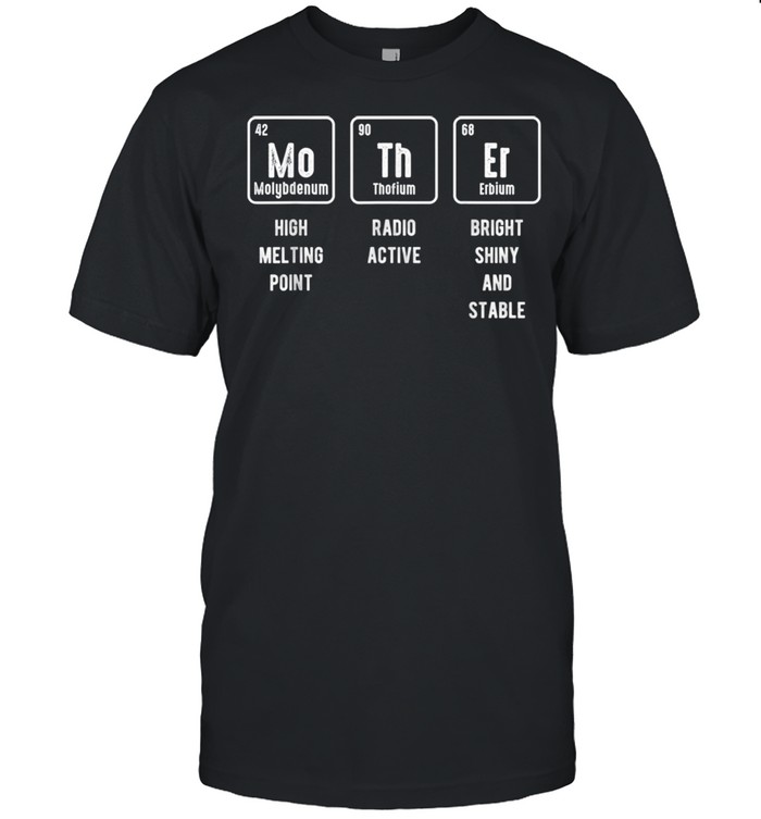 Mother Chemical Symbol Chemistry Science Mothers Day Shirt