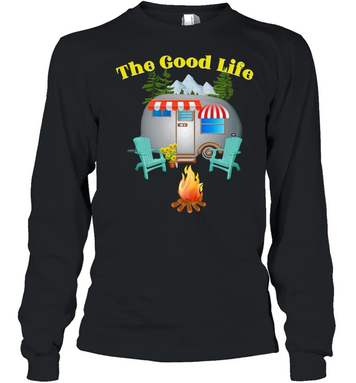 Outdoor National Parks Happy Forest Camper Camp Fire Long Sleeved T-shirt