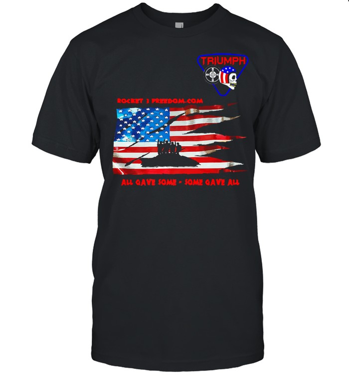 Rocket Freedom American Flag shirt Classic Men's T-shirt