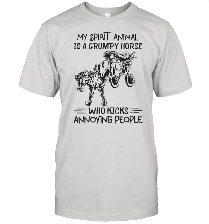 Stone Horse My Spirit Animal Is A Grumpy Horse Who Kicks Annoying People T-shirt Classic Men's T-shirt
