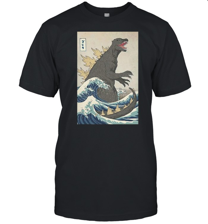 The Great Godzilla Off Kanagawa Godzilla shirt