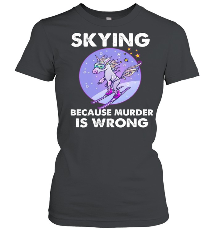 Unicorn Skiing shirt Classic Women's T-shirt