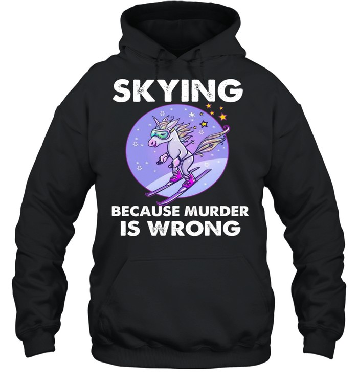 Unicorn Skiing shirt Unisex Hoodie