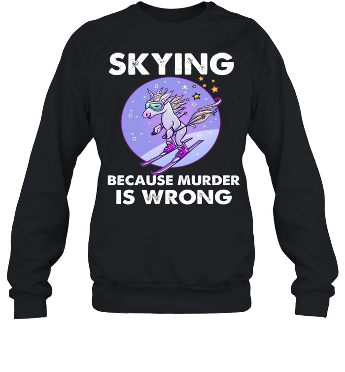 Unicorn Skiing shirt Unisex Sweatshirt