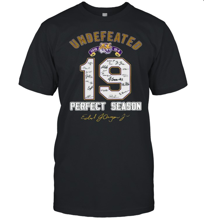 19 LSU Tigers Undefeated Perfect Season Signatures shirt