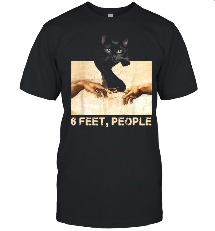 Black Cat 6 Feet People T-shirt Classic Men's T-shirt