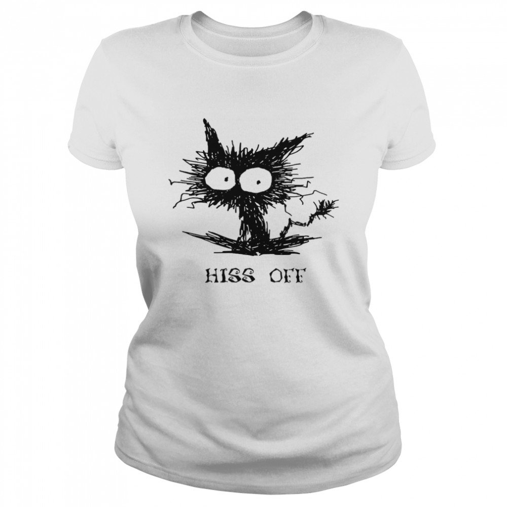Black Cat hiss off shirt Classic Women's T-shirt