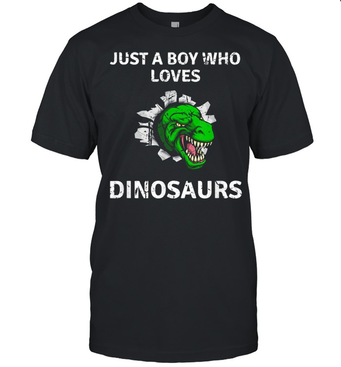 Just A Boy Who Loves Dinosaurs Trex Dino Design T Rex shirt Classic Men's T-shirt