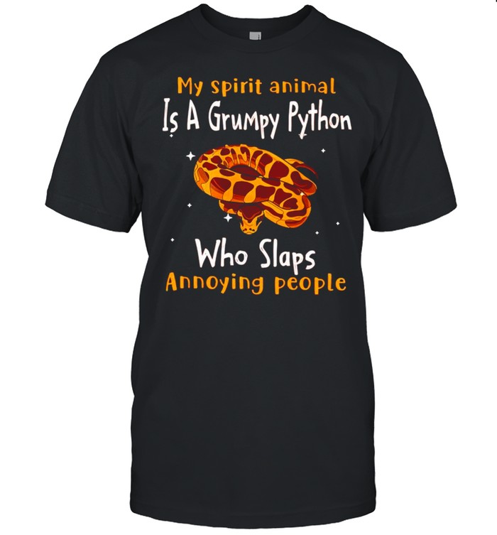My spirit animal is a grumpy Python who slaps annoying people shirt