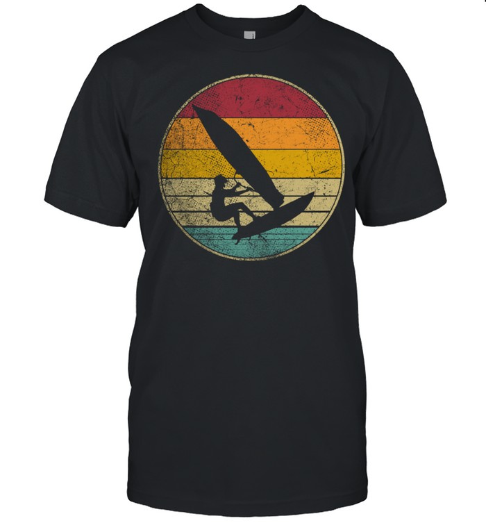 Windsurfing Surfer Surf Vintage Distressed Retro Silhouette  Classic Men's T-shirt