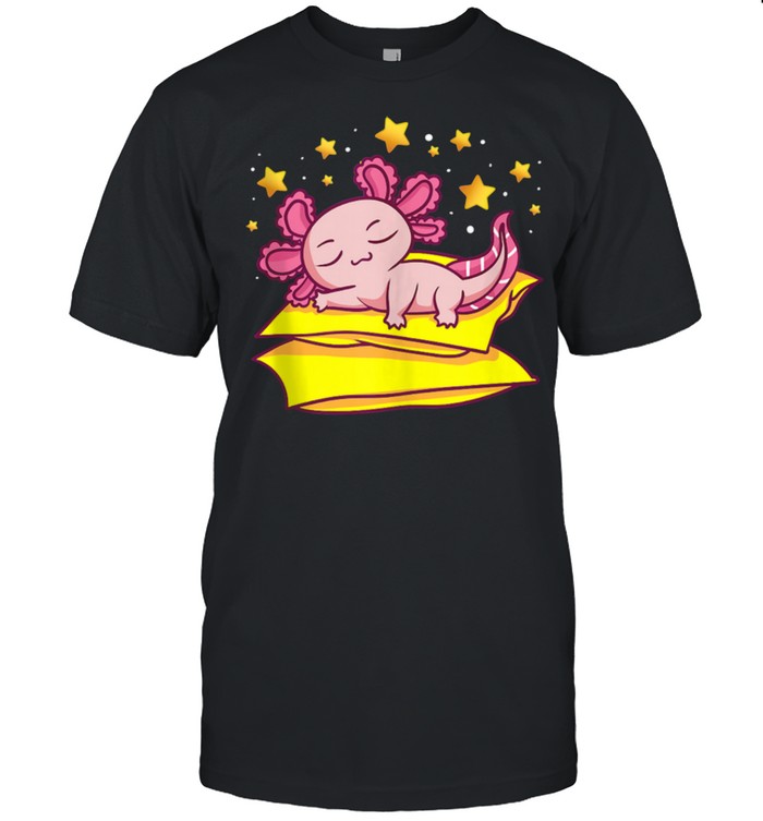 Axolotl Pun Inspired Sleeping Axolotl Related Napping Animal Shirt