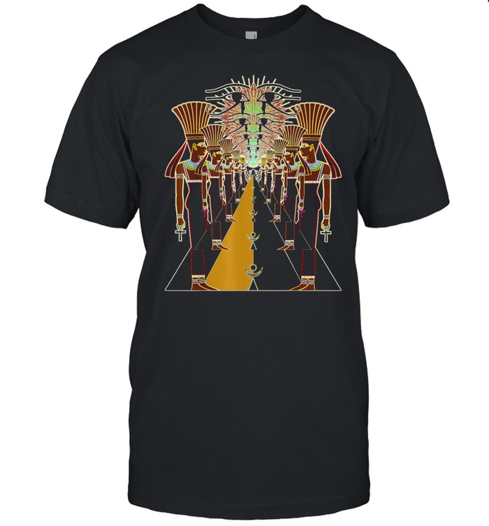 Egyptian Psychedelic Fractal Goddess Anuket  Classic Men's T-shirt