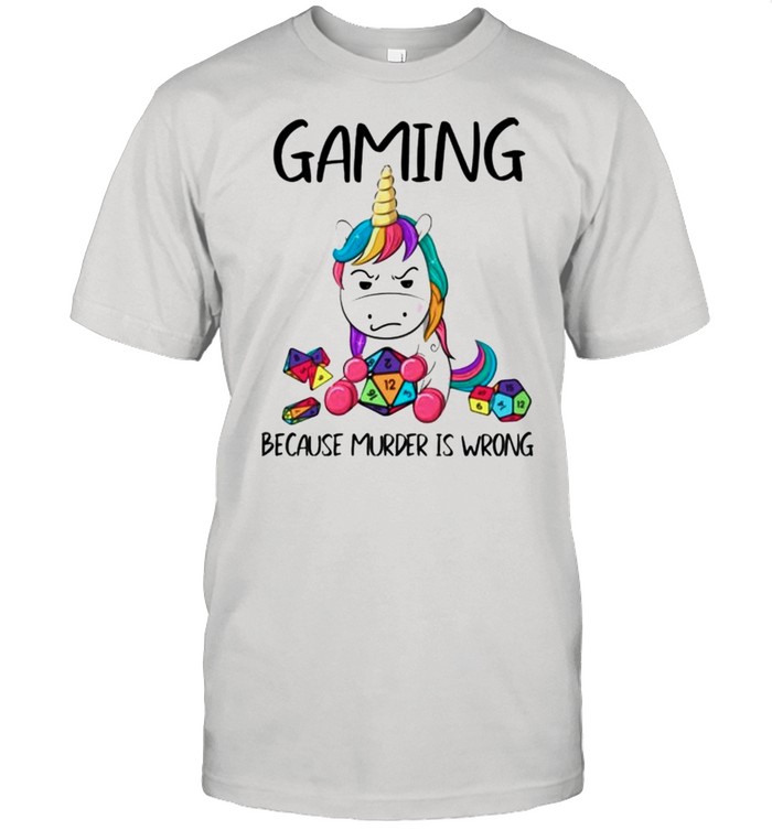LGBT Unicorn gaming because murder is wrong shirt