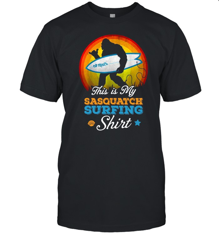 Surfing Bigfoot This Is My Sasquatch Surfing T-shirt