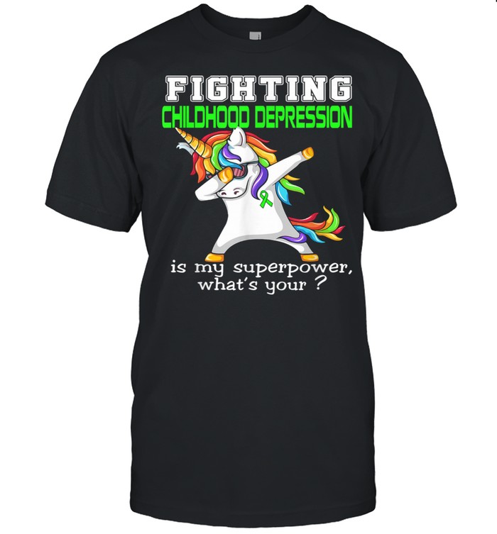 Unicorn Fighting Childhood Depression Awareness shirt