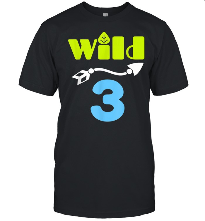 Wild 3 Birthday For 3yr Old Boy 3rd Birthday Shirt