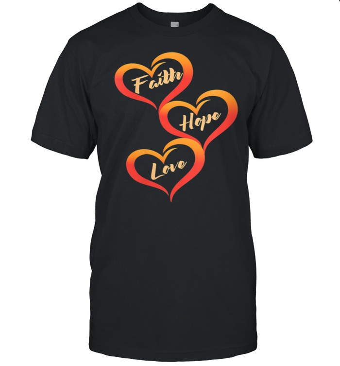 Christian Religious Heart Faith Hope Love  Classic Men's T-shirt