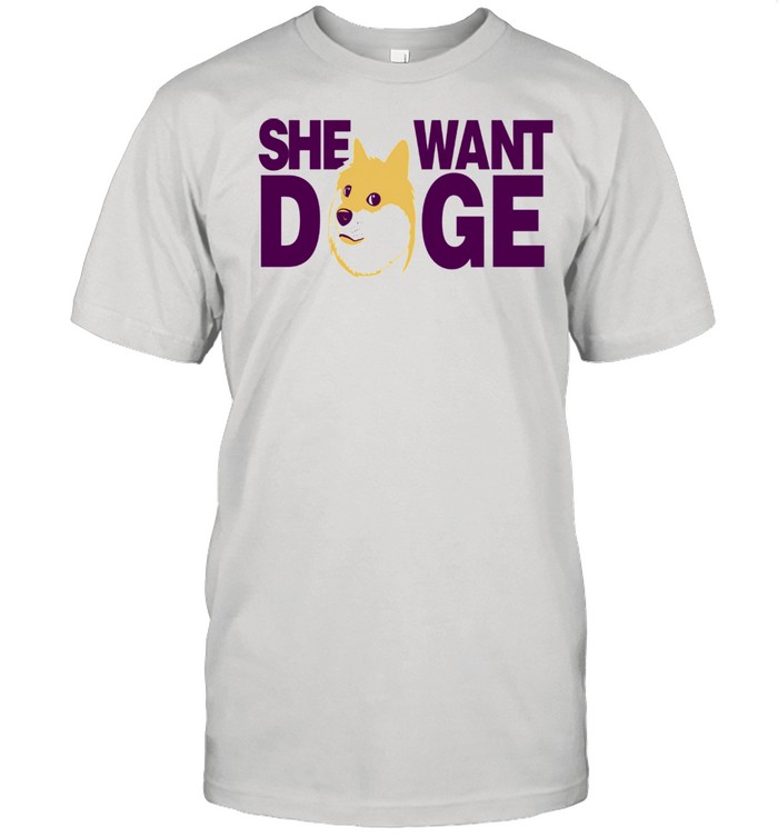 DogeCoin Doge She want Doge retro Crypto  Classic Men's T-shirt