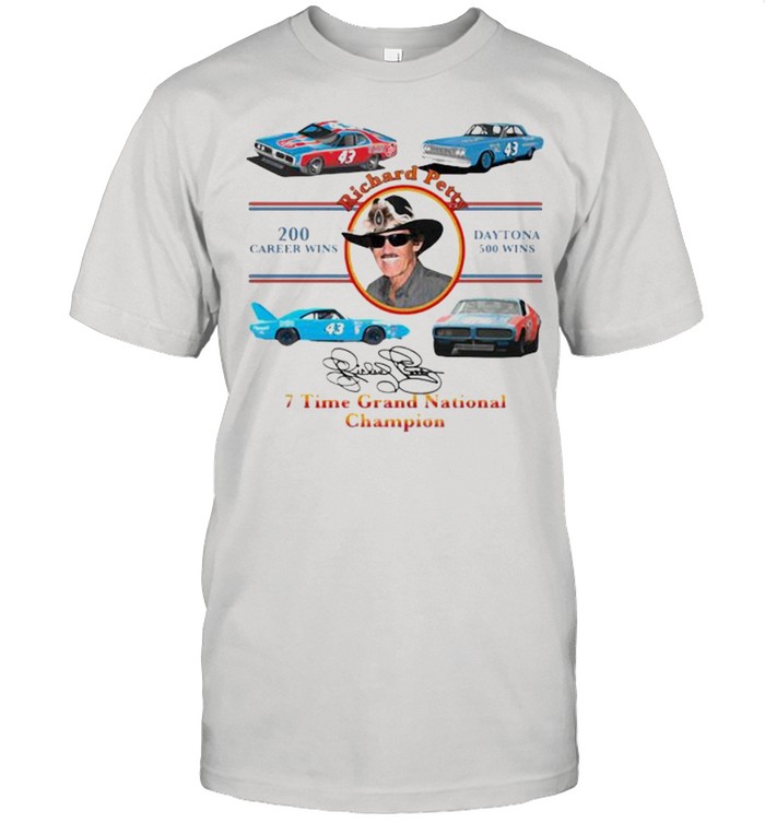 Nascar Richard Petty Time Grand National Champion Signature Shirt