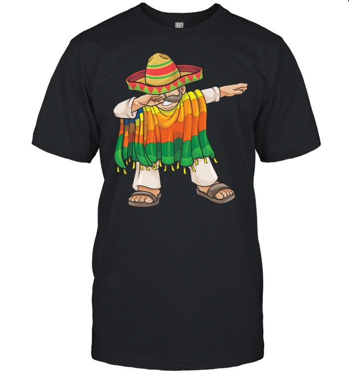 Dabbing Mexican Poncho Cinco de Mayo Sombrero Dab Shirt