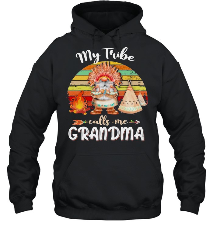 Gnome Native my tribe calls me grandma vintage shirt Unisex Hoodie