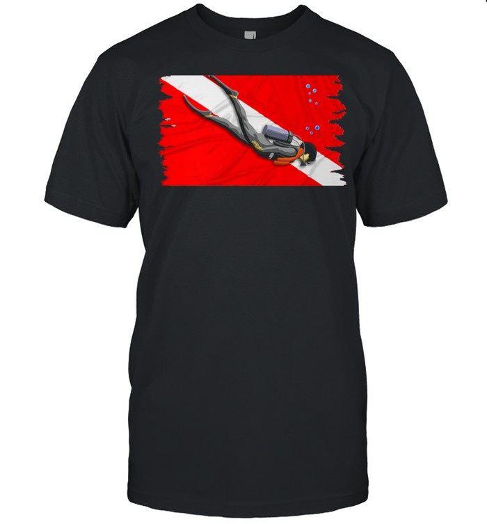 SCUBA Diver And Dive Flag shirt