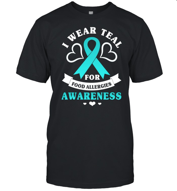 Wear Teal For Food Allergy Awareness Ribbon Food Allergies shirt Classic Men's T-shirt