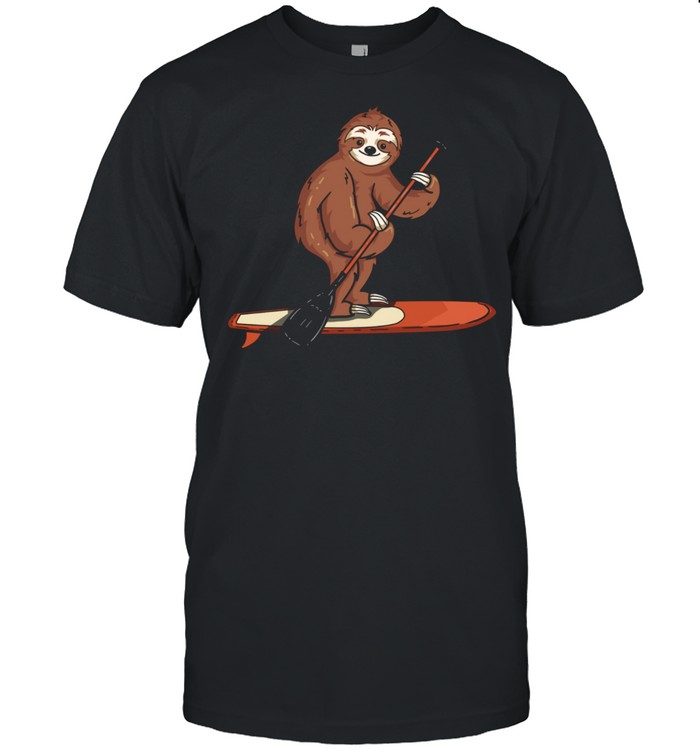 Funny Paddleboarding Sloth Paddle Board Stand Up Paddleboard shirt