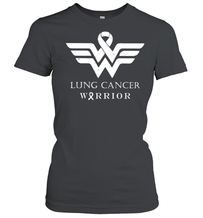 Lung Cancer Warrior Wonder Woman Logo Classic Women's T-shirt