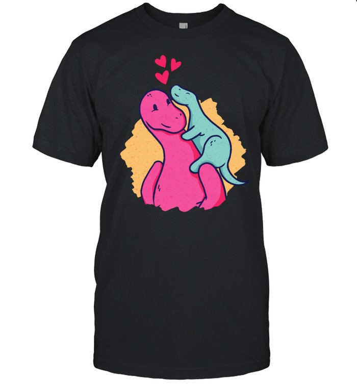 Dinosaur Mom With Baby Dinosaur Pink Mother's Day shirt