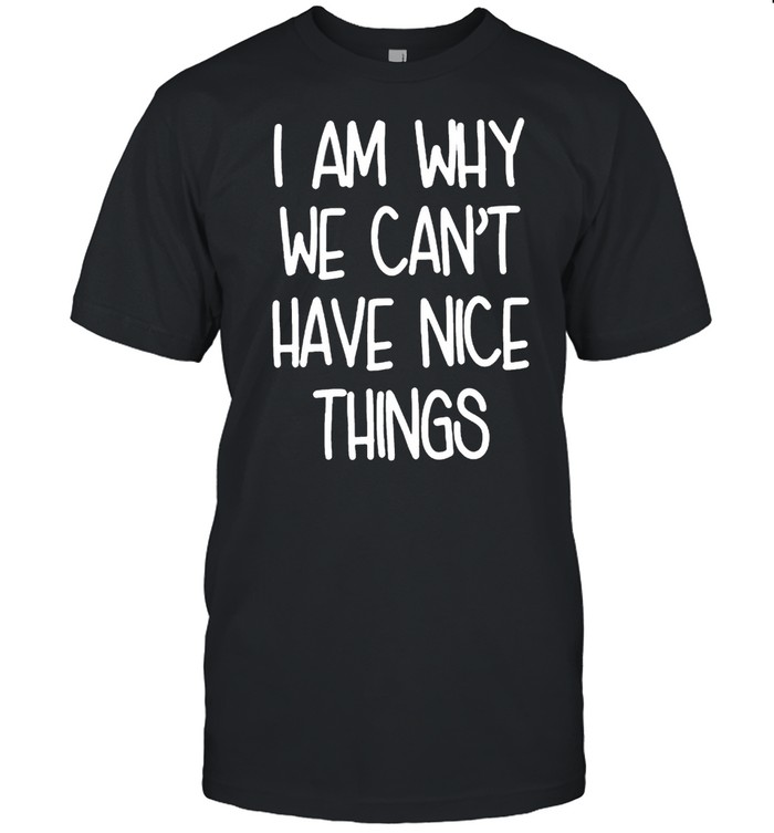 I am why we cant have nice things shirt