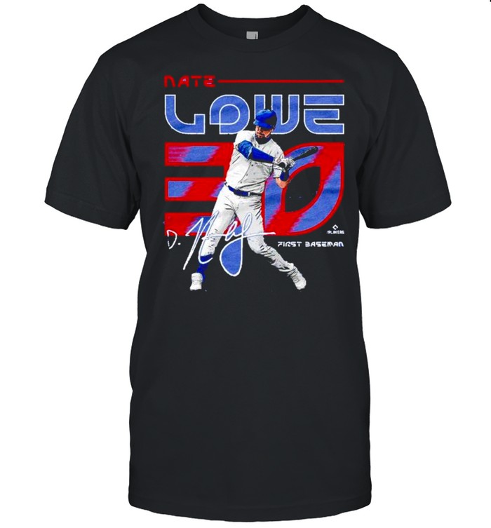 Nate Lowe first baseman signature shirt