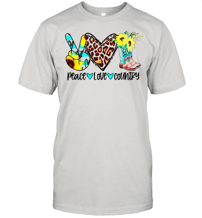 Peace Love Country shirt Classic Men's T-shirt