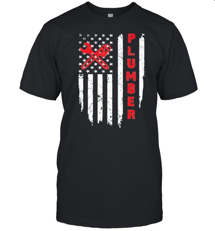 USA American Flag Plumber shirt Classic Men's T-shirt