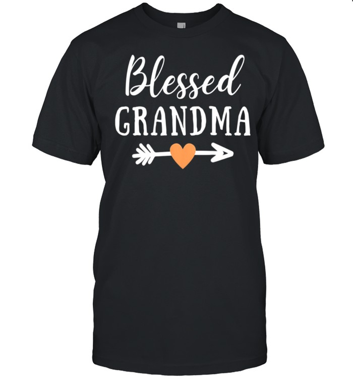 Blessed Grandma Arrow Peach Heart Grandma shirt