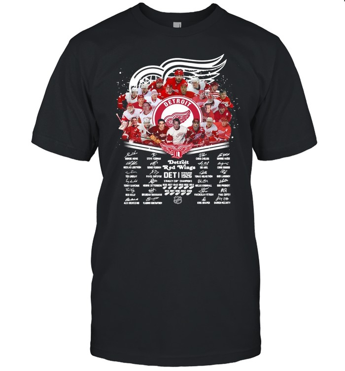 Detroit Red Wings NHL Team Player Names Signatures shirt Classic Men's T-shirt