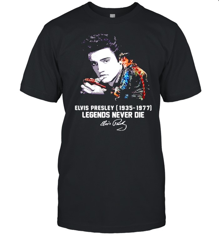 Elvis Presley 1935-1977 Legends Never Die Signatures  Classic Men's T-shirt