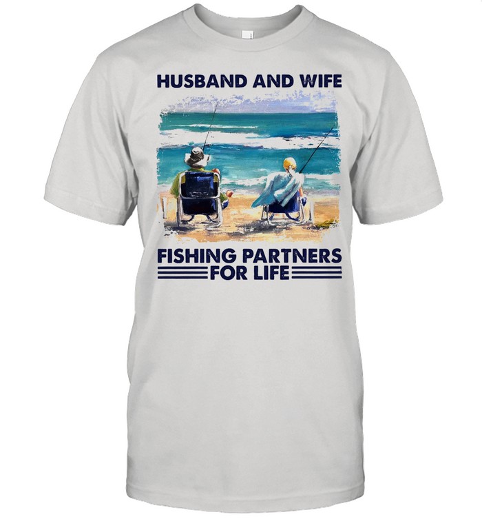 Husband and wife fishing partners for life shirt Classic Men's T-shirt